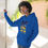 Thumbnail: Faith Over Fear Premium Pullover Hoodie Royal Blue Female Front