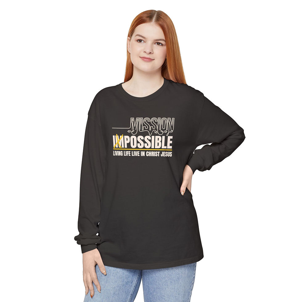 Thumbnail: Mission Possible Christian Long Sleeve T-Shirt