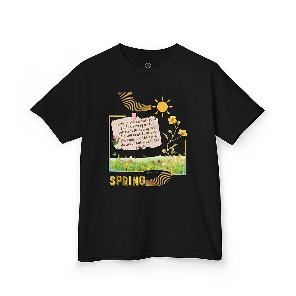 Thumbnail: Sun Rises Kid's Heavy Cotton Tee flat image front black