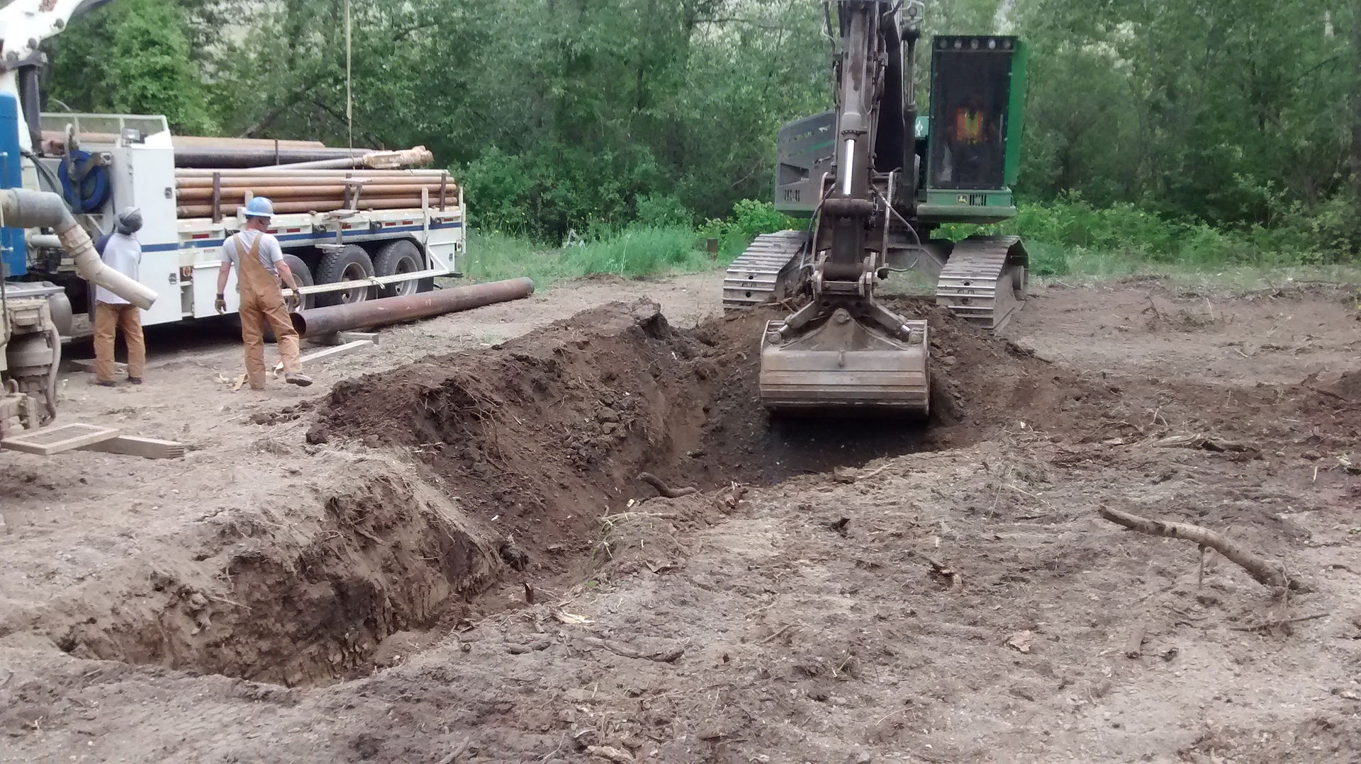 Digging sumps