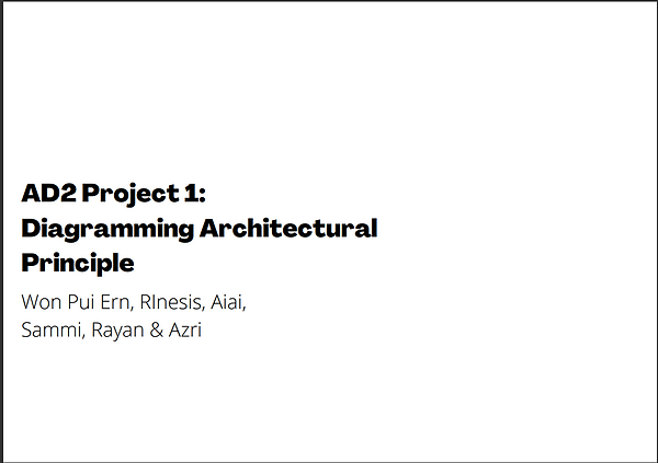 Project 1: Diagramming Architectural Pri | architect experience