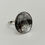 Thumbnail: patterned mushroom silver ring in a size o