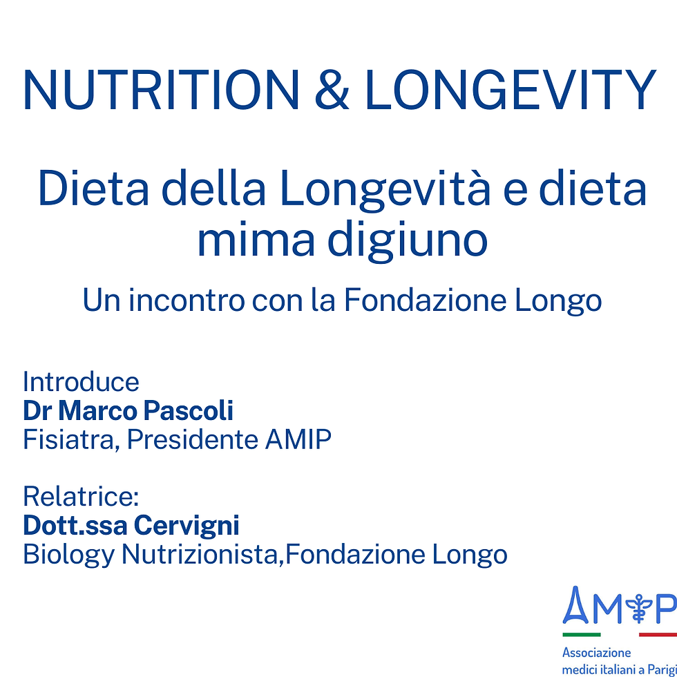 "Dieta della Longevità e dieta mima-digiuno"