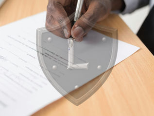 Legal paperwork with Lorica Security logo