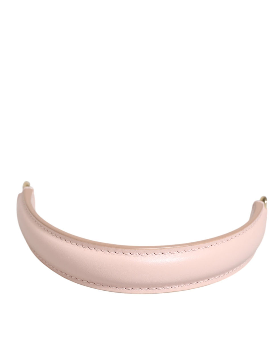 Pink leather shoulder strap with gold-tone hardware.