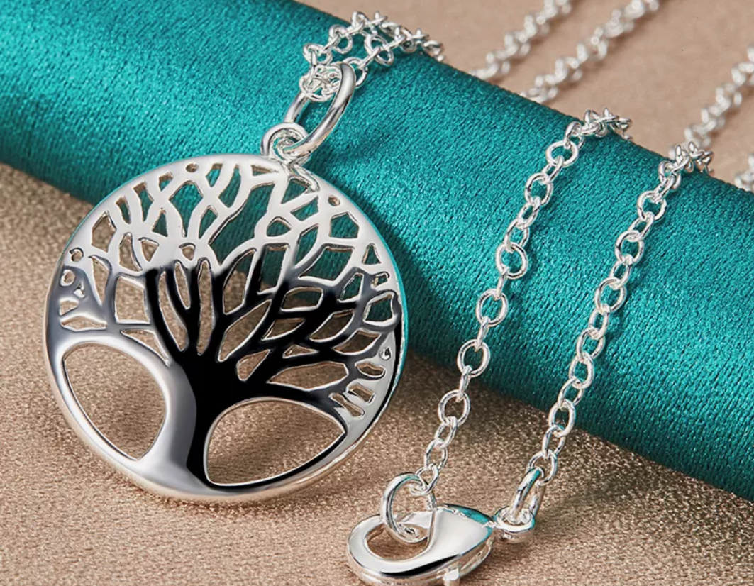 Colar longo Árvore da Vida em prata 925