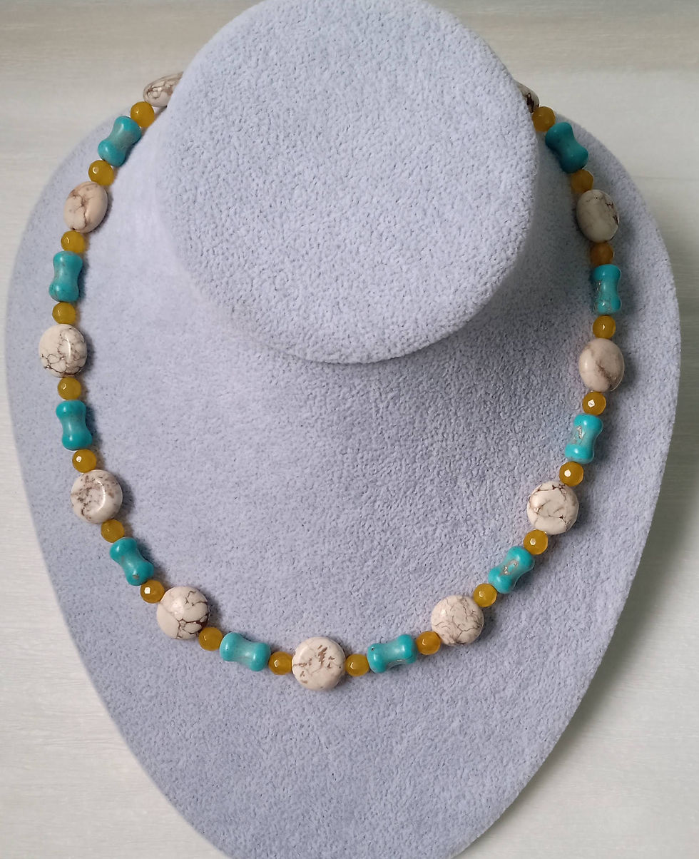 Colar Howlita Turquesa