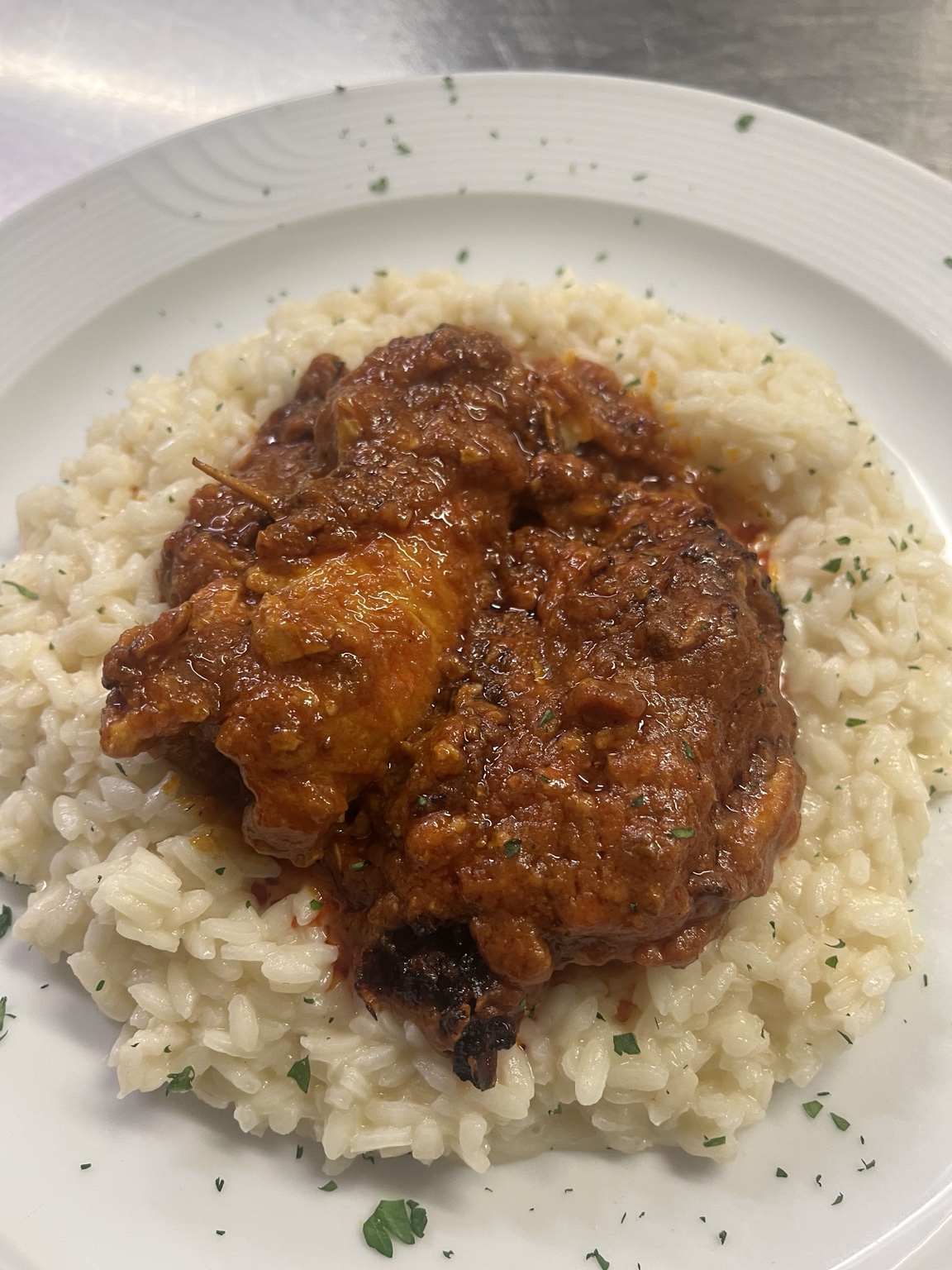 Braciola pugliese con risotto