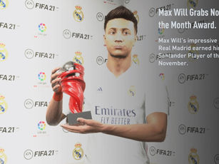 Max Will gets the Player of the Month Award for November (2027/28)