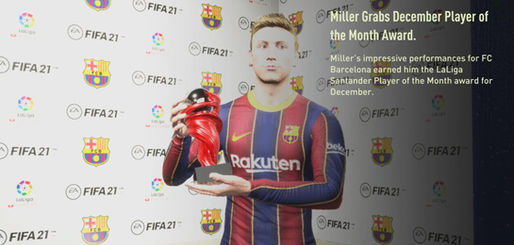Miller gets the December (2023) Player of the Month Award