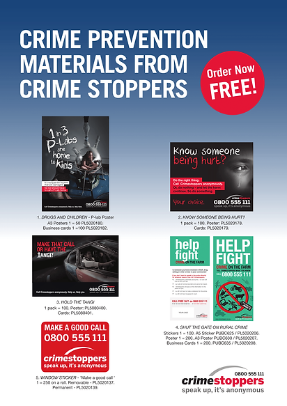 Crimestoppers NZ | Promotional Material