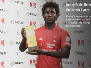 Kenny gets the Player of the Month Award for December (2023/24)
