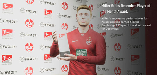 Miller gets the December (2022) Player of the Month Award