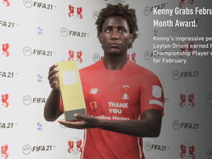 Kenny gets the Player of the Month Award for February (2023/24)