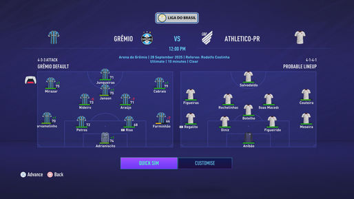Max Will suspended for match against Athletico PR due to 2nd yellow card (S06 Campeonato Brasileiro)
