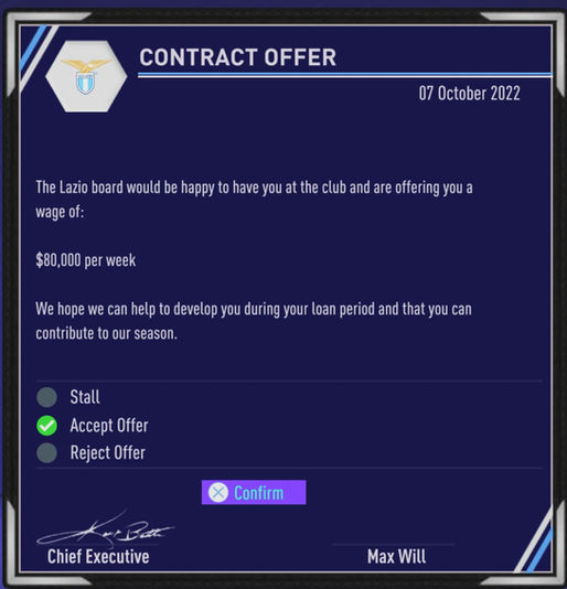 Max Will loaned to Lazio