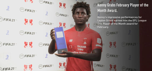 Kenny gets the February (2023) Player of the Month Award
