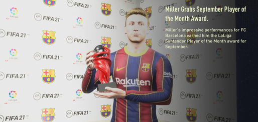 Miller gets the September (2023) Player of the Month Award