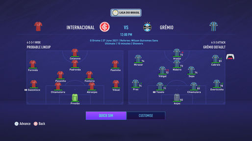 Max Will not selected by manager for match against Internacional (S01 Campeonato Brasileiro)