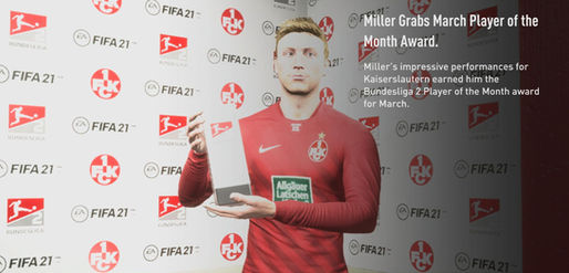 Miller gets the March (2023) Player of the Month Award