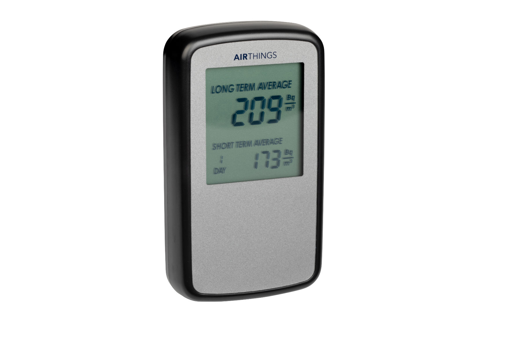 EXradon vermietet das Radon Messgerät Airthings Corentium Home | Seitenansicht des Messgerätes