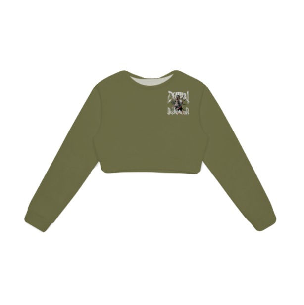 Thumbnail: Death B4 Dishonour "Crop Top Crewneck Sweater" (FRONT/BACK LOGO)