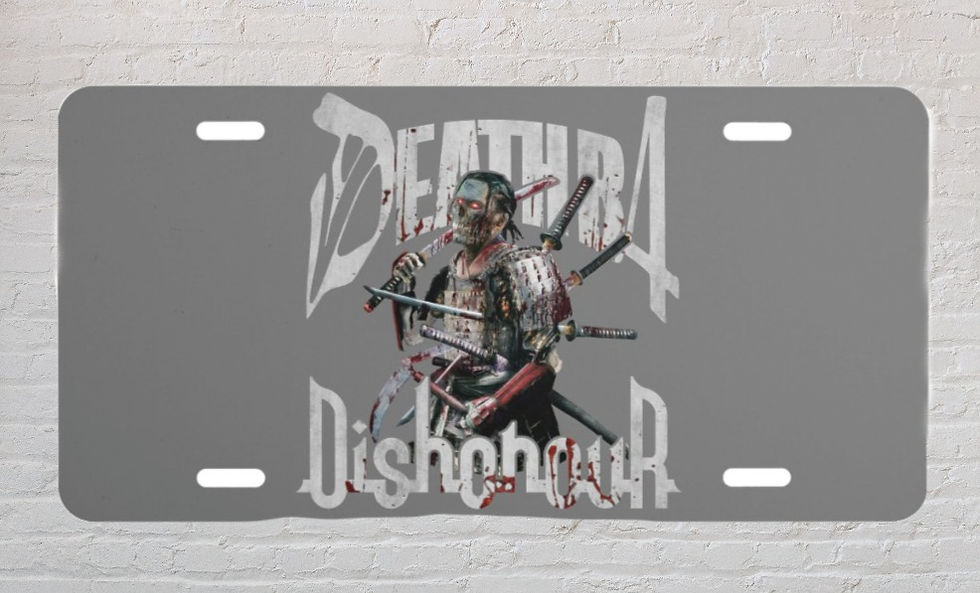 Thumbnail: Death B4 Dishonour "License Plate"