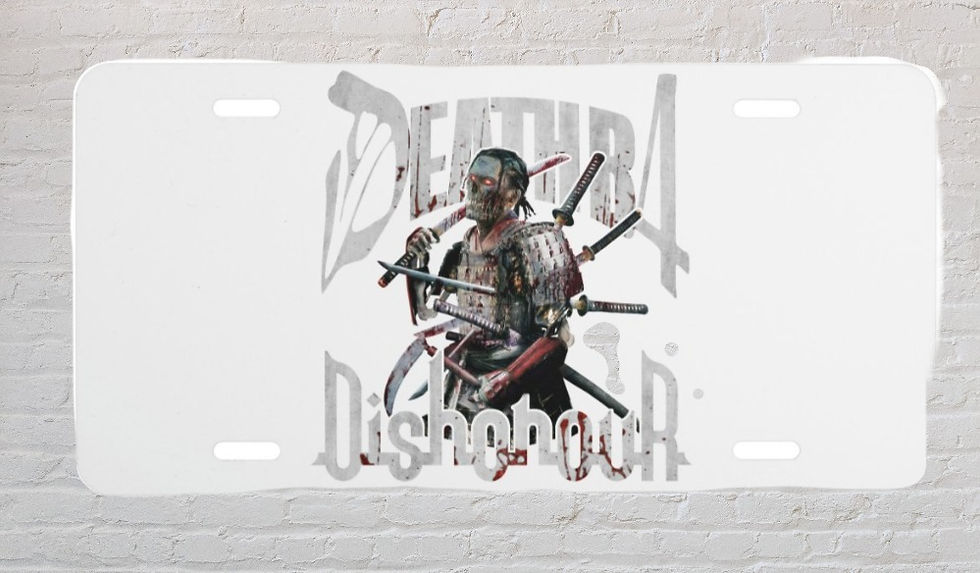 Thumbnail: Death B4 Dishonour "License Plate"