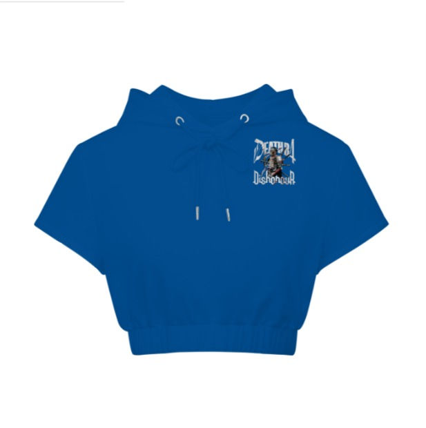 Thumbnail: Death B4 Dishonour "Hoodie T-Shirt Crop Top" (FRONT/BACK LOGO)