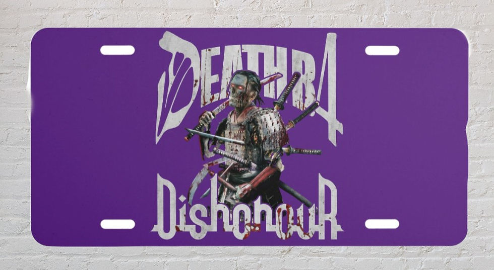 Thumbnail: Death B4 Dishonour "License Plate"