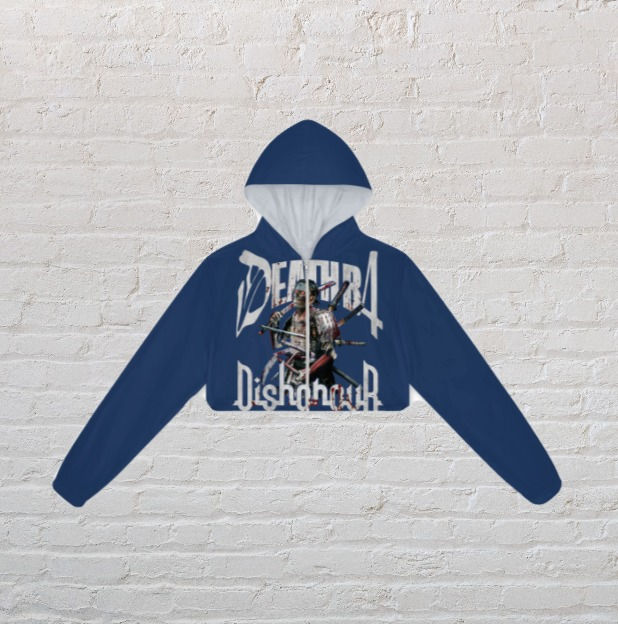 Thumbnail: Death B4 Dishonour "Female Crop-Top Sweater" (FRONT)