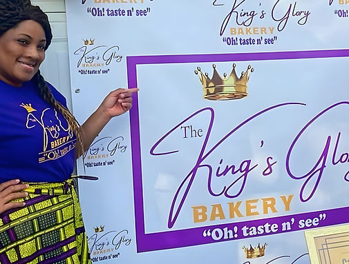 The owner of the King's Glory Bakery Charlesetta Jackson. She is based in Indian Trail, NC. and she is proud to serve.