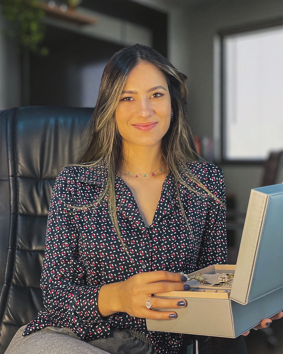 Miniatura: Choker zircônias oval e gota turmalina com pink