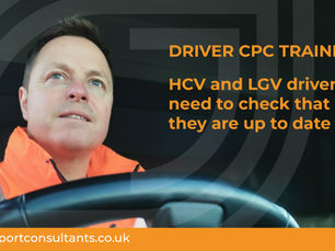 Driver CPC Training – HCV and LGV drivers need to check that they are up to date