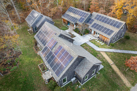 aerial image of scotts grove affordable housing development