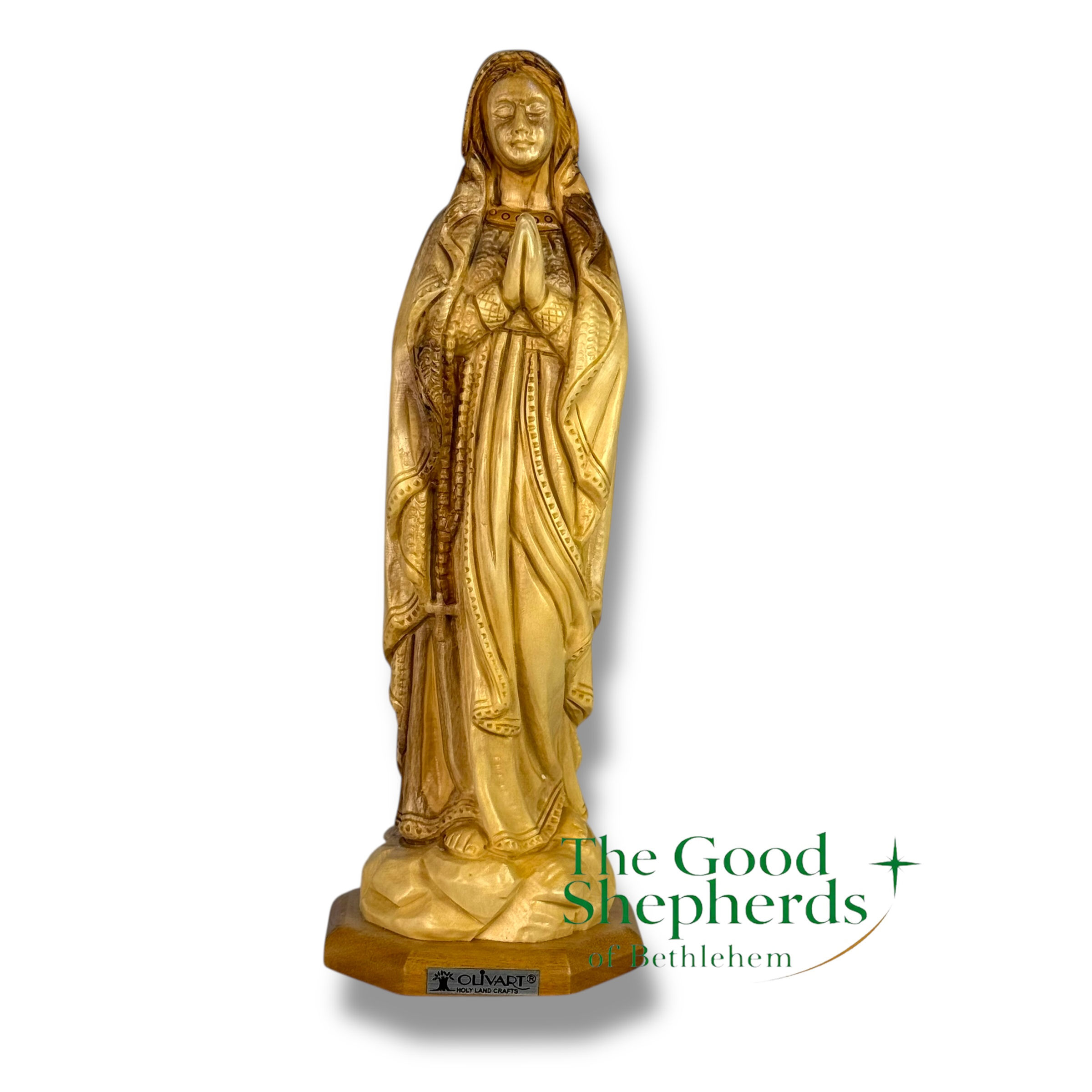 Our Lady of The Rosary Olive wood Figurine