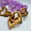 Thumbnail: Interlocking olive wood hearts , wooden heart valentine gifts