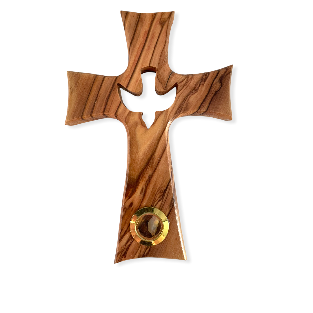 Holy Spirit Olive Wood Cross