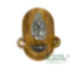 Holy Water Font made from olive wood in Bethlehem with Holy Family image, frankincense, and Jerusalem stone