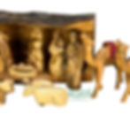 Thumbnail: Extra Large 16" Olive Wood Nativity Scene with Tree Branch Manger