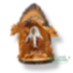 Hand-carved natural olive wood nativity scene from Bethlehem, featuring Mary, Joseph, Baby Jesus, the Three Wise Men