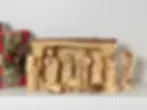 Thumbnail: Olive wood Nativity scene, Olive wood nativity set, Hand carved nativity scene