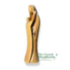 Large 8 inches Olive Wood Madonna and Child Statue | Hand-Carved Figurine