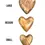Thumbnail: Olive wood wooden Hearts, 3D Wooden Hearts