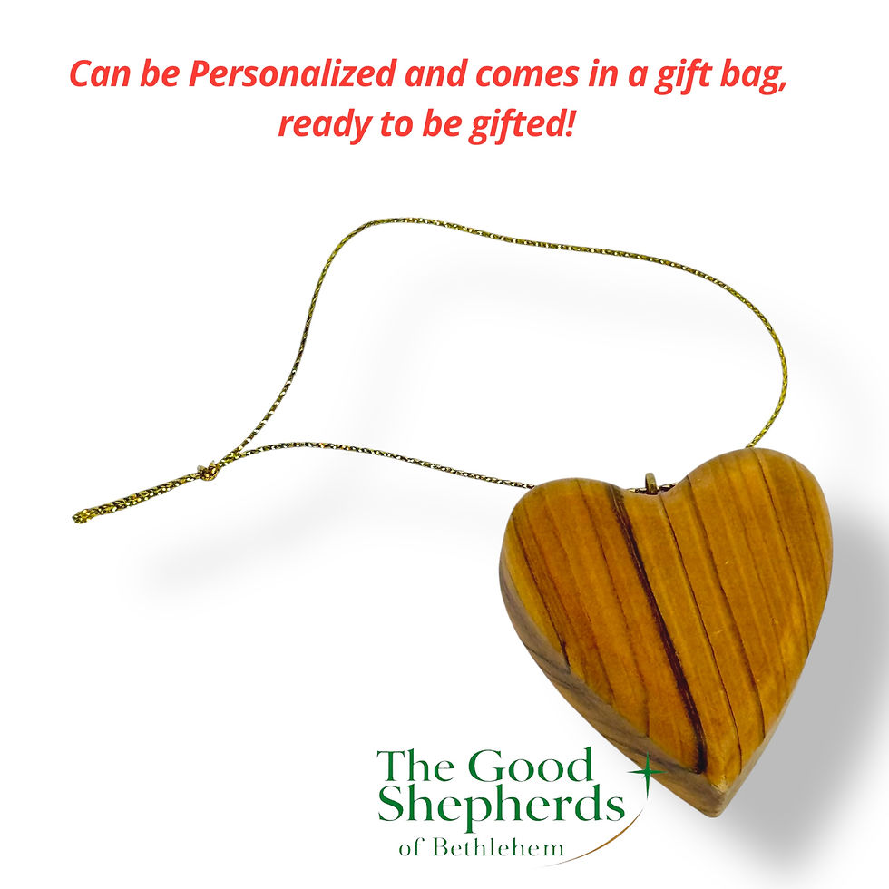 Thumbnail: personalized olive wood ornament.