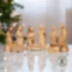 Thumbnail: Extra Large 16" Olive Wood Nativity Scene with Tree Branch Manger