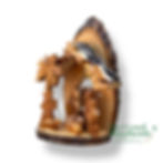 Thumbnail: Hand-carved natural olive wood nativity scene from Bethlehem, featuring Mary, Joseph, Baby Jesus, the Three Wise Men