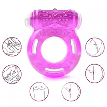 Anillos para pene retardantes con estimulador del clítoris vibrador