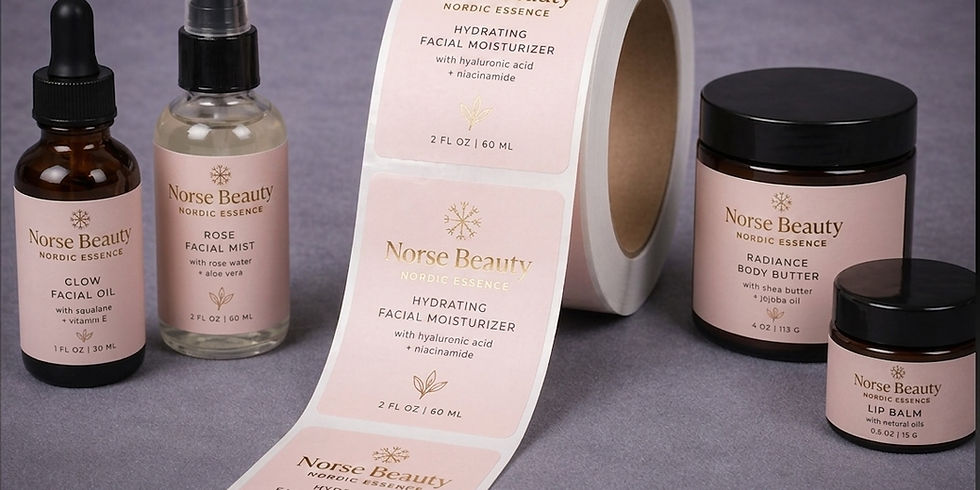 labels from Norse Packaging on standard bottles with low moq