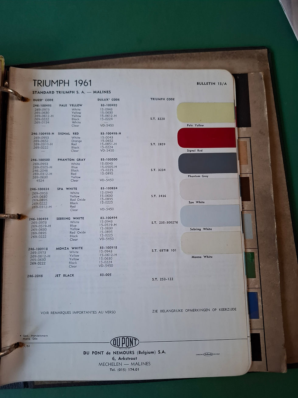サムネイル： Dupont Colour samples Triumph